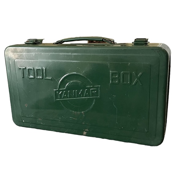 yanmar Other Vintage Yanmar Tool Box Green Metal Handle Carrying